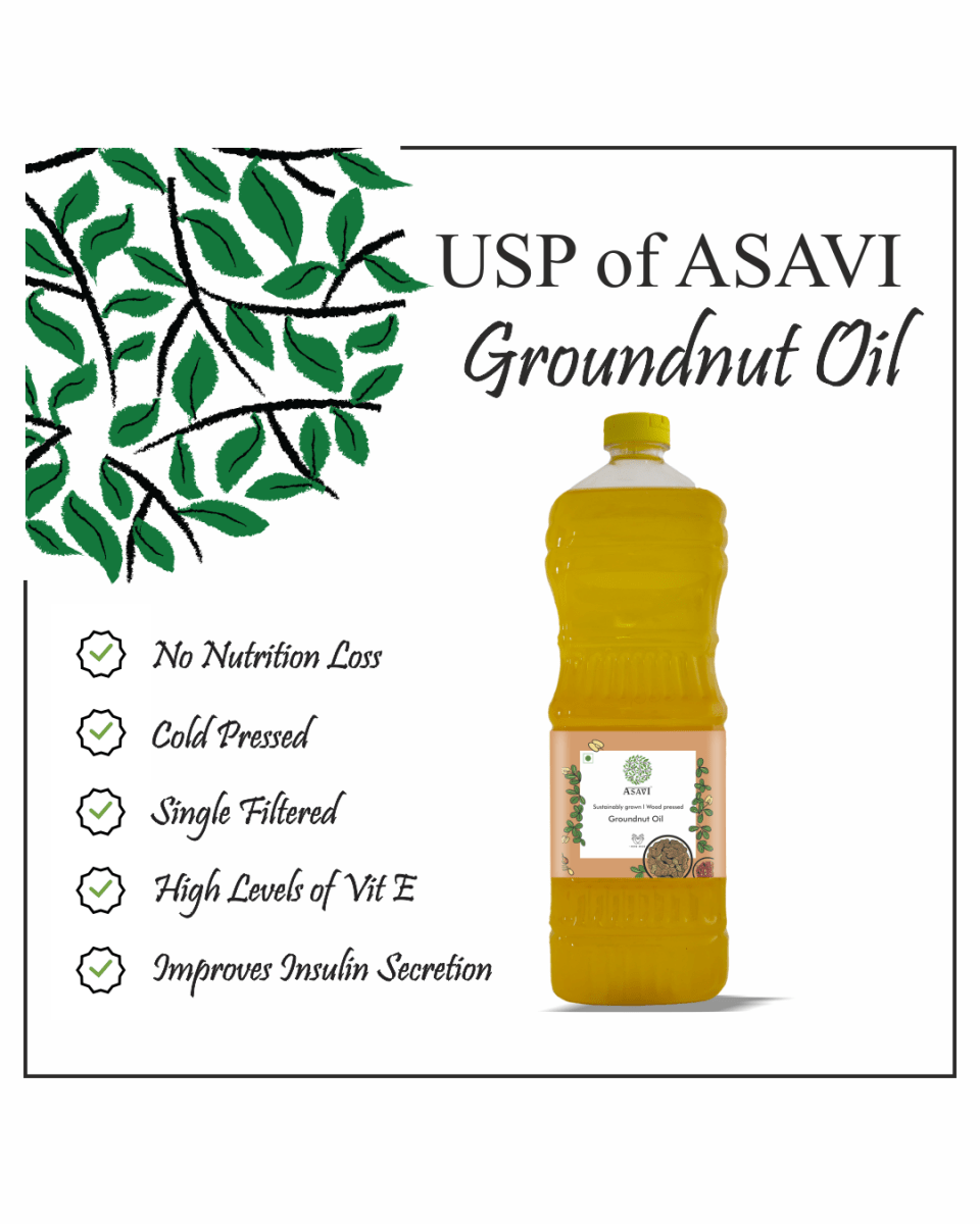 Asavi Cold Pressed Groundnut Oil | Grocsy