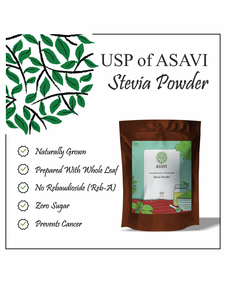 Asavi Natural Stevia Powder | Grocsy