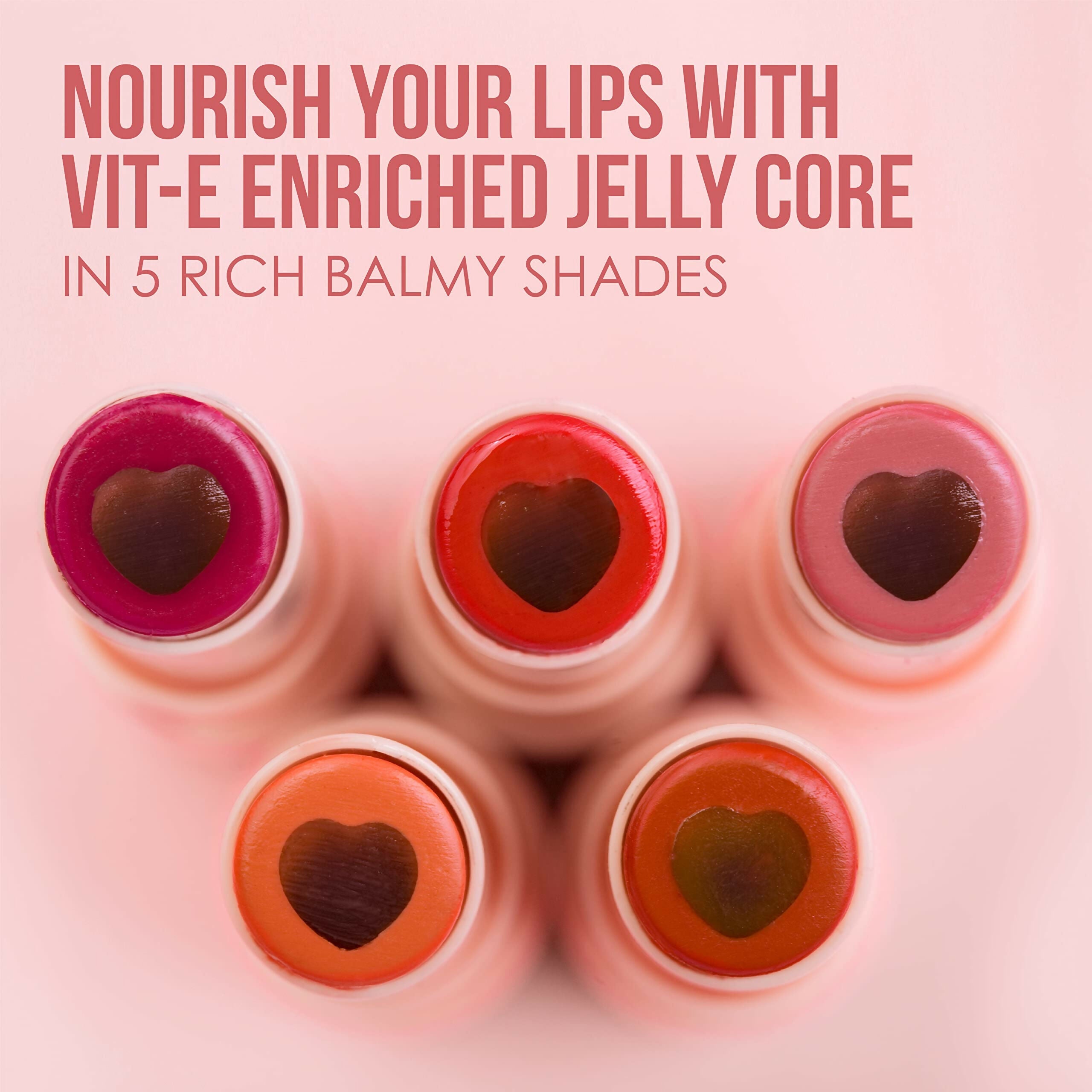 Blue Heaven Jelly & Butter Lip Balm - Pink Rose, infused with Shea Butter & Vitamin E, Fades Pigmentation | Grocsy