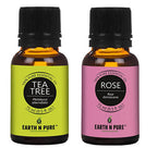 Earth N Pure Rose & Tea Tree Essential Oils | Grocsy
