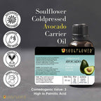Soulflower Cold Pressed Avocado Carrier Oil Pure & Natural | Grocsy