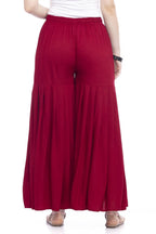 Mominos Fashion Reyon Cotton Maroon Palazzo | Grocsy
