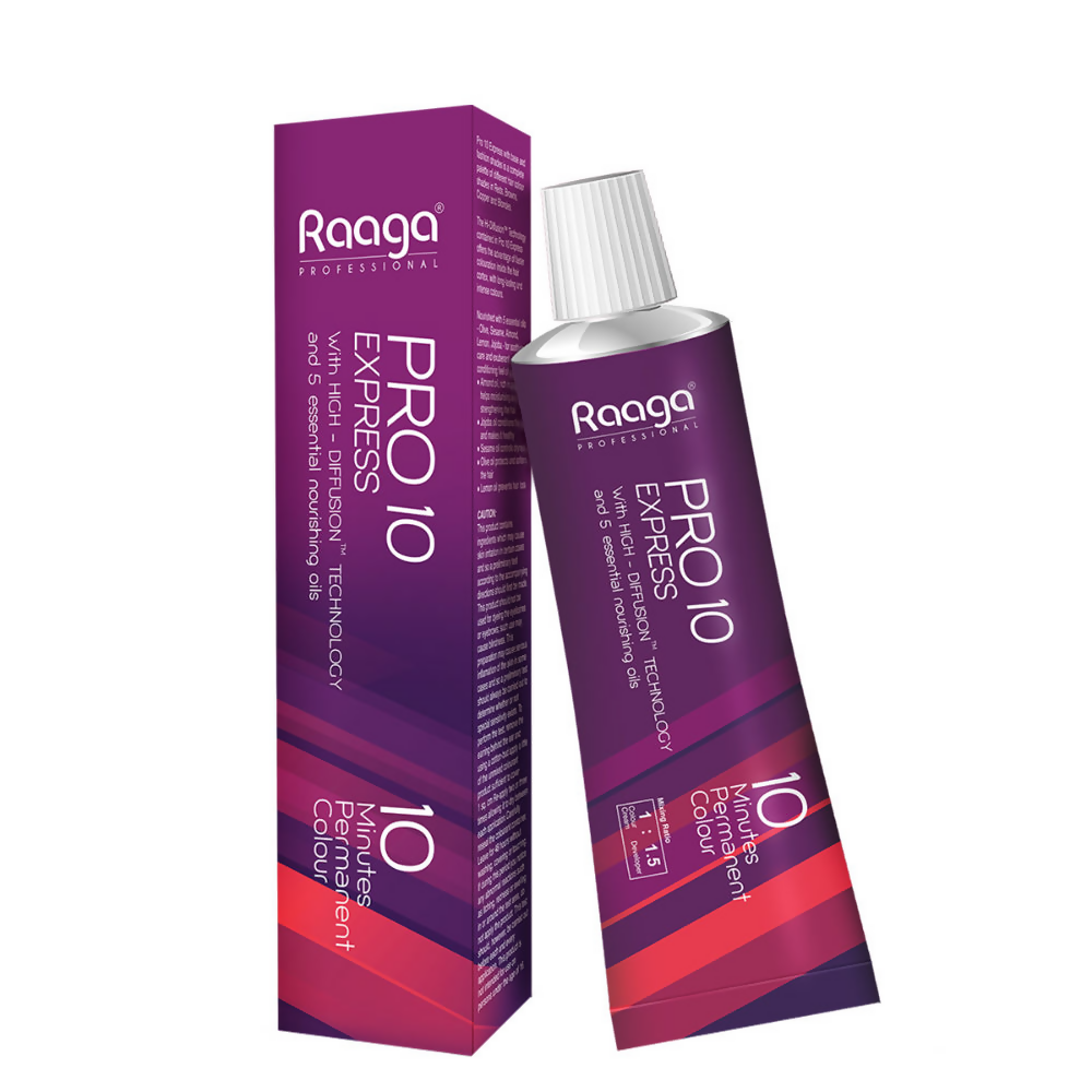 Raaga Professional Pro 10 Express Permanent Hair Colour - Black | Grocsy