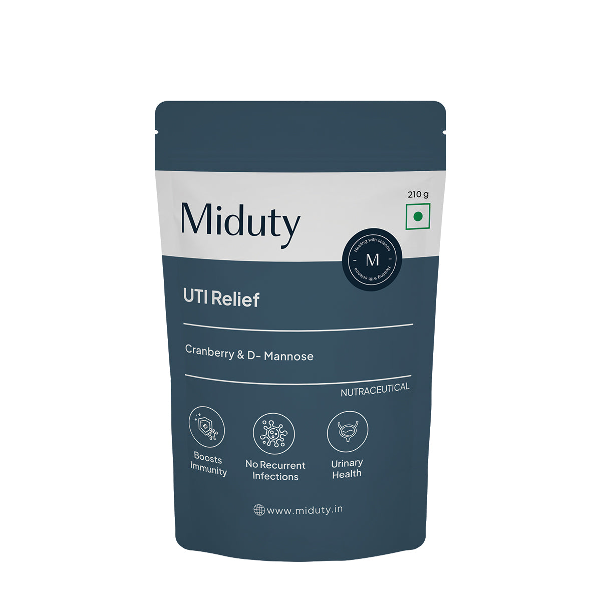 Miduty by Palak Notes UTI Relief with D-Mannose And Cranberry-Vanilla Flavor | Grocsy