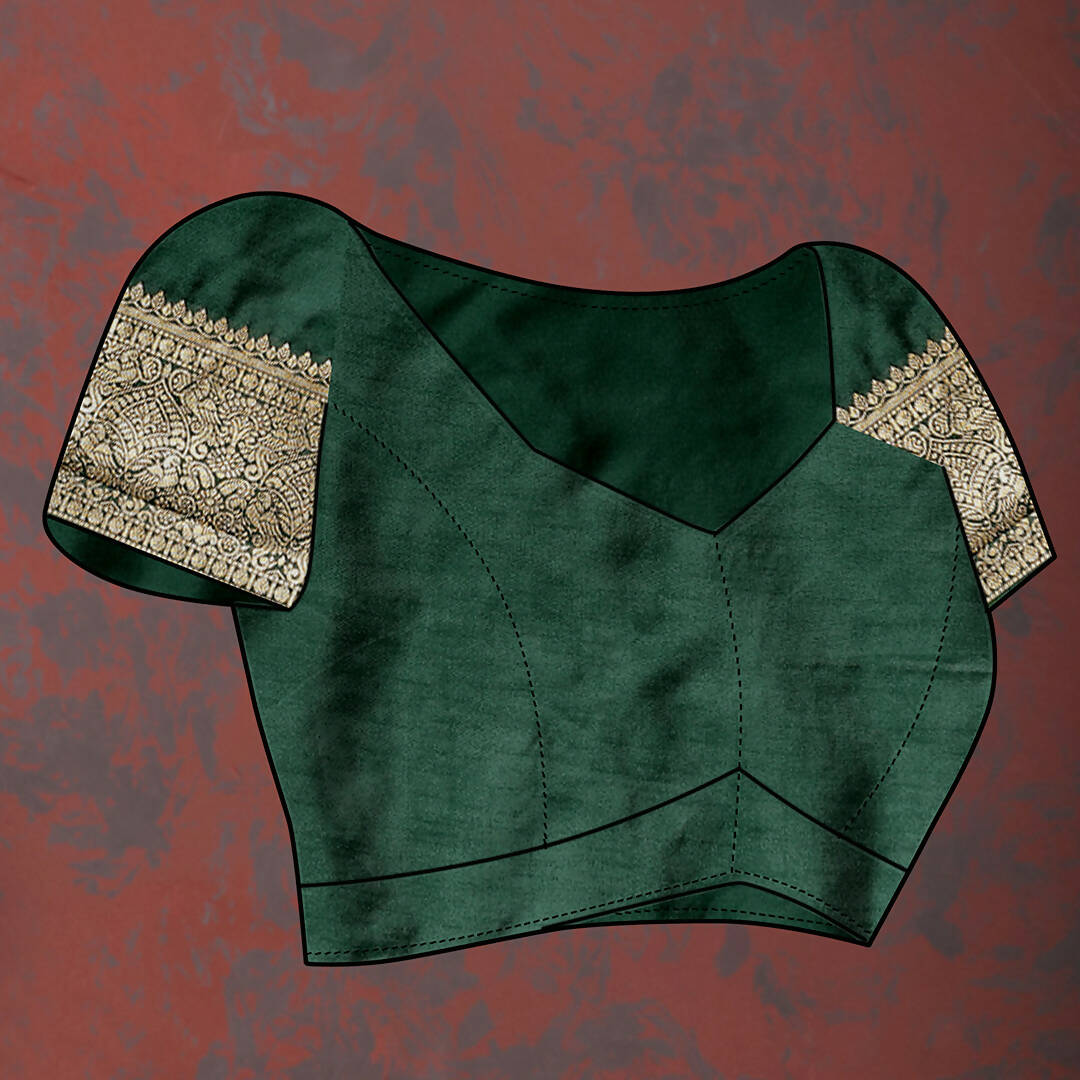 Lorenvalley Fashion Green Soft Silk Woven Design Gold Zari Weaving Saree | Grocsy