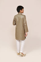 Joban Fashion Satin Cotton Gold Kurta With Straight Fit Pant | Grocsy