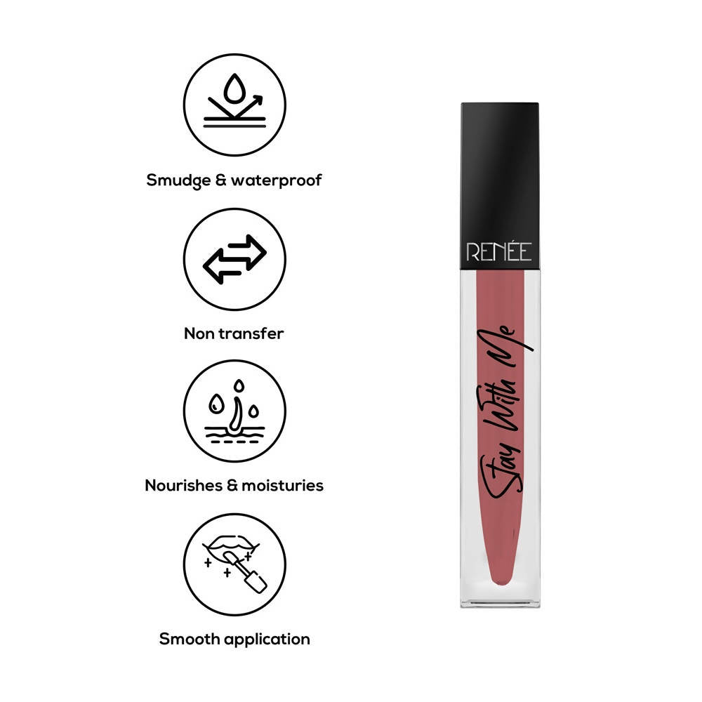 Renee Stay With Me Matte Lip Color Desire For Brown | Grocsy