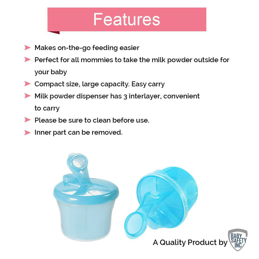 Safe-O-Kid BPA free Storage Container for Baby Milk powder - Blue | Grocsy
