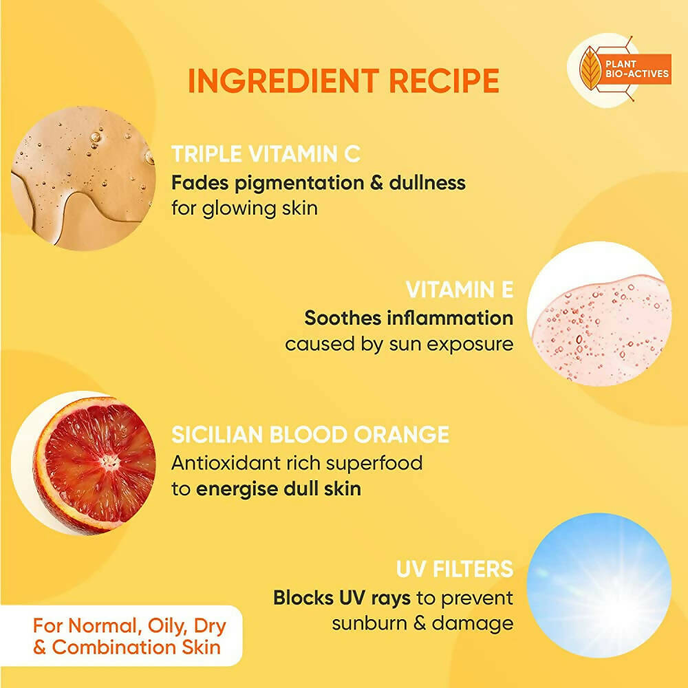 Dot & Key Vitamin C + E Face Sunscreen SPF 50 PA+++ For Glowing Skin, 100% No White Cast | Grocsy