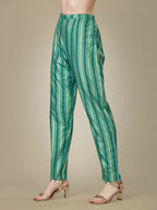 Jyoti Fashion Women's Pista Green Rayon Embroidered Kurta Pant Set | Grocsy