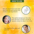 Glamveda Ayurvedic Turmeric & Neem Anti Tan Face Wash With Soft Silicone Brush | Grocsy