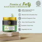 Buddha Natural Beard & Moustache Black Color | Grocsy