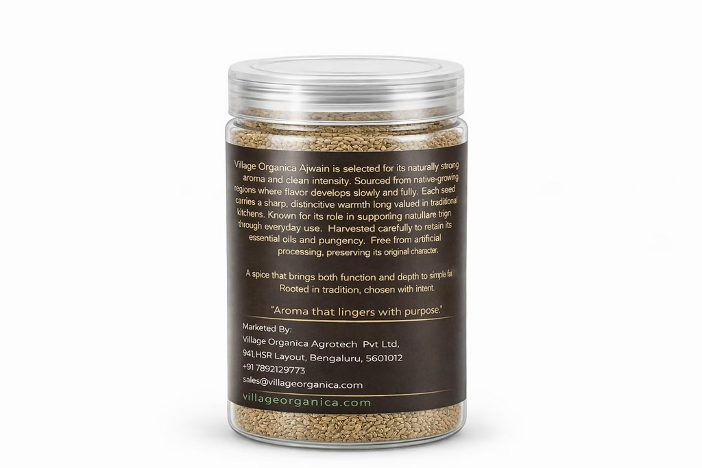 Village-Organica Ajwain Seeds | Grocsy