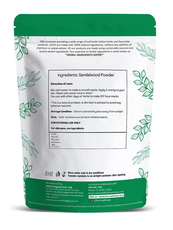 H&C Natural Sandalwood Powder | Grocsy