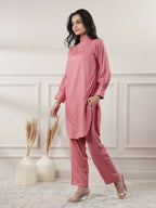 Joban Fashion Women's Rayon Peach Co-Ord Set | Grocsy