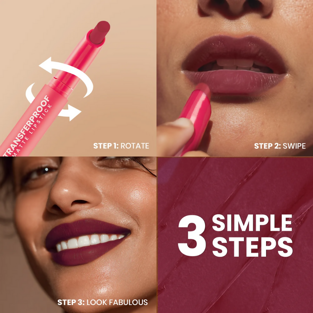 NY Bae Transfer-proof Matte Crayon Lipstick – Sangria 03 | Grocsy