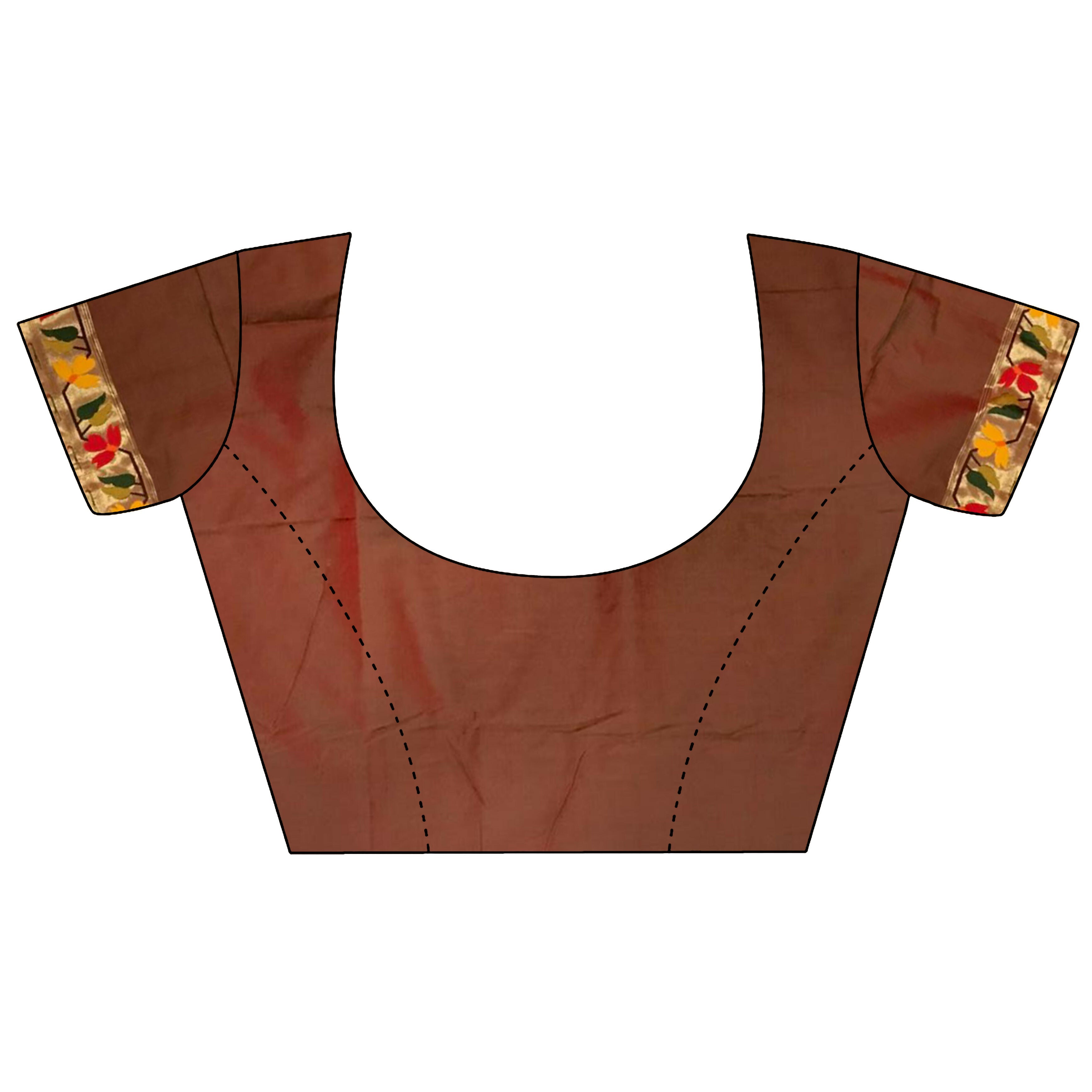 Joban Fashion Red Paithani Soft Silk Meenakari Saree | Grocsy