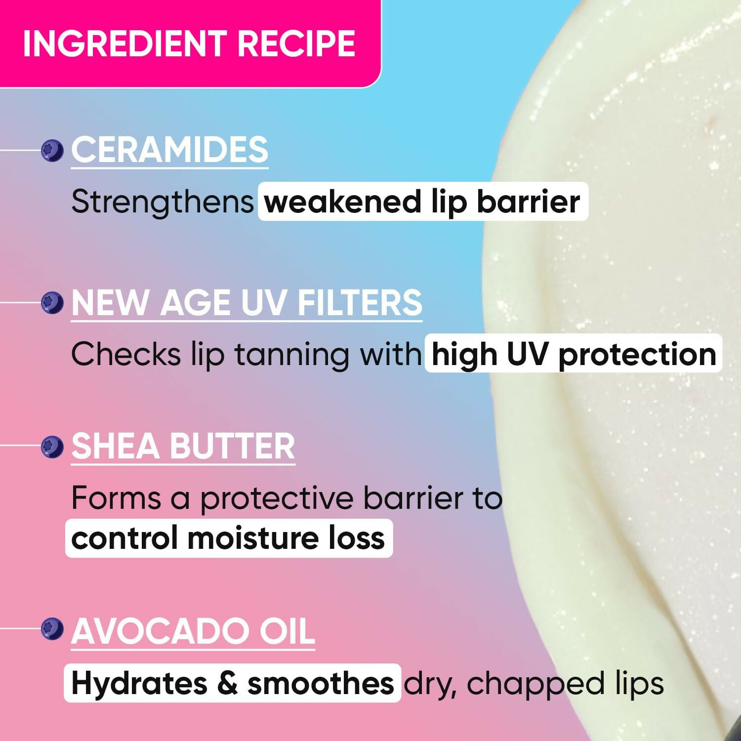 Dot & Key Barrier Repair Hydrating Lip Balm SPF 50 With Ceramides & Peptides Blueberry Bliss | Grocsy