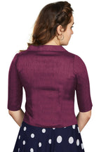 Aastha Fashion Women's Women's Wine Art Silk Button Readymade Blouse | Grocsy