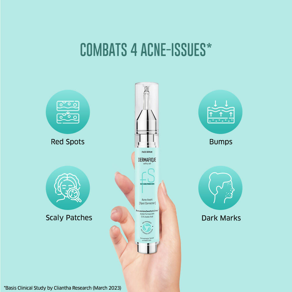 Dermafique Acne Avert Spot Corrector Face Serum | Grocsy