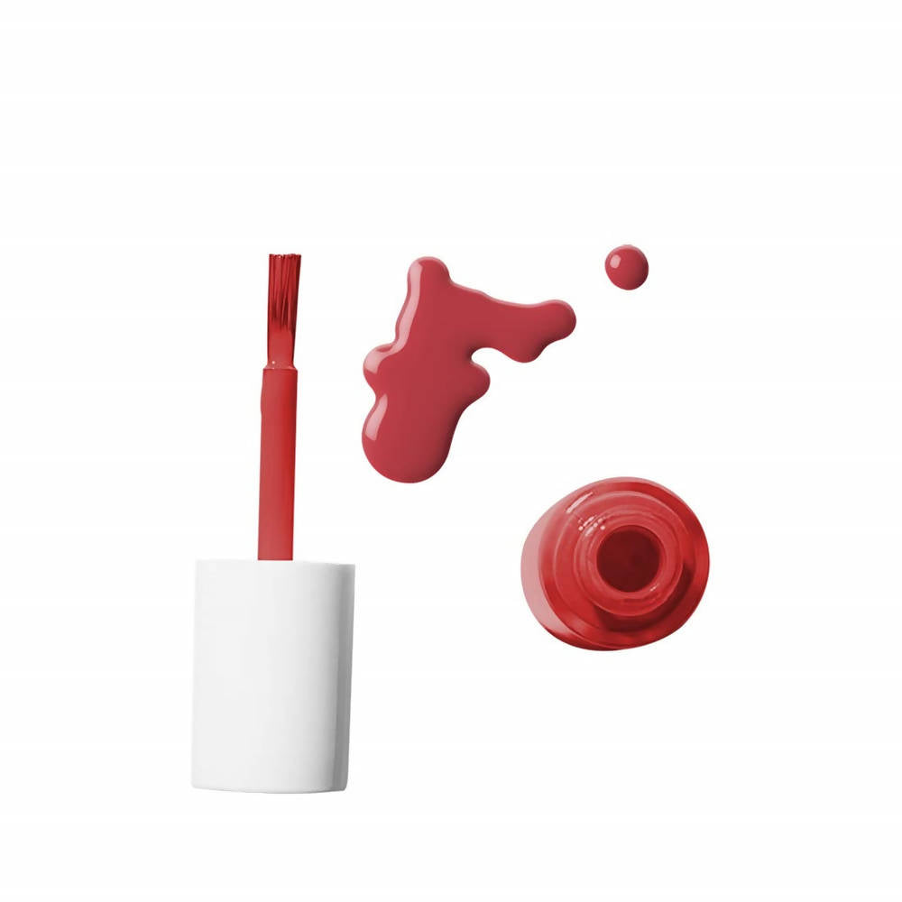 MYGLAMM LIT Nail Enamel - Rad - Crimson Red Shade (7 Ml) | Grocsy