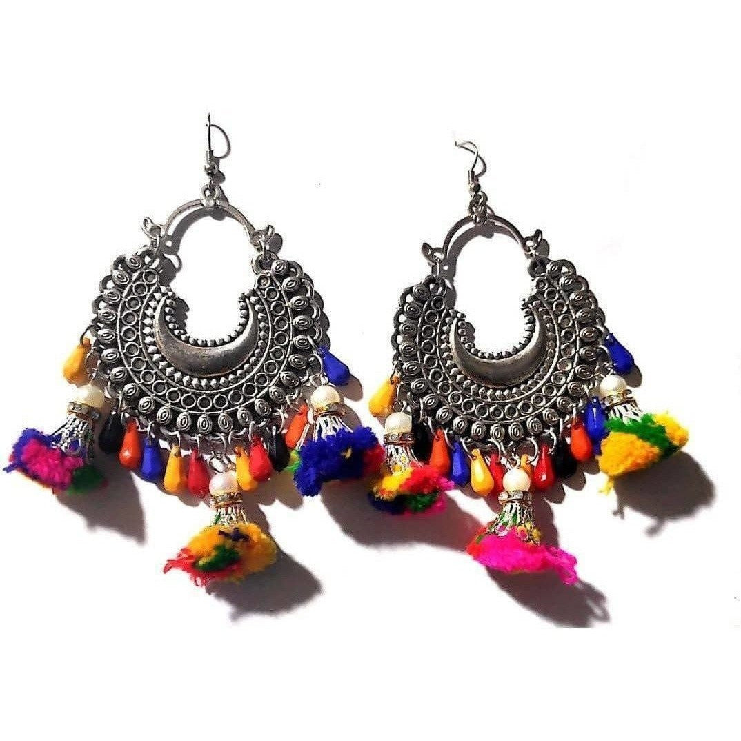 MS Fashion India Multi Color Beads And Small Beautiful Jhumka Earrings | Grocsy