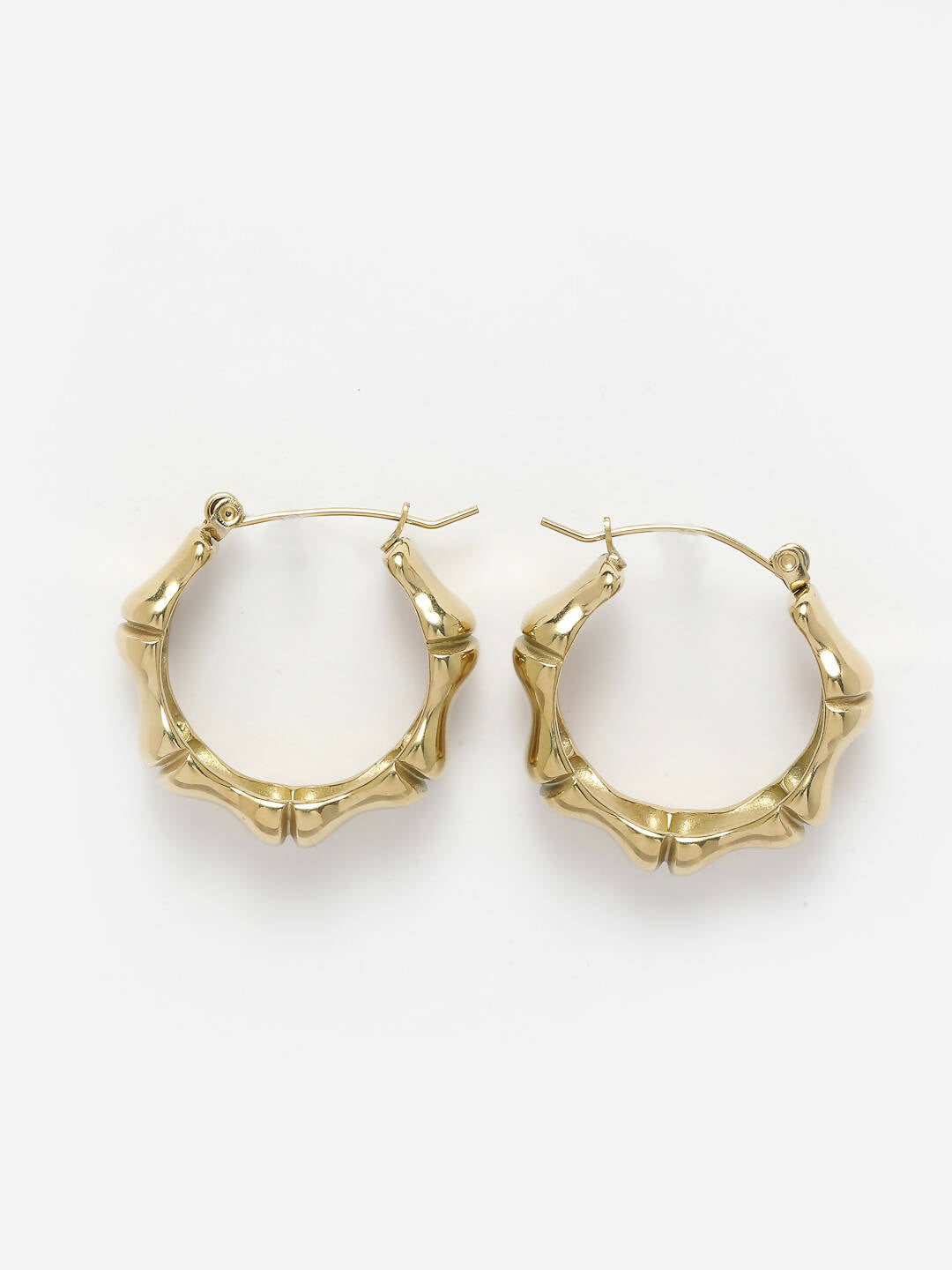 NVR Women Gold Circular Hoop Earrings | Grocsy