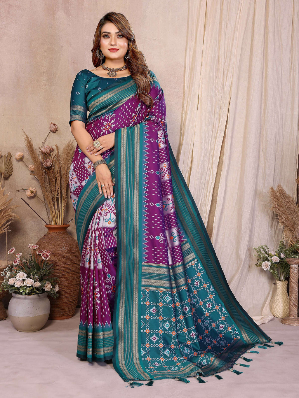 Aastha Fashion Wine Soft Silk Weaving Saree | Grocsy