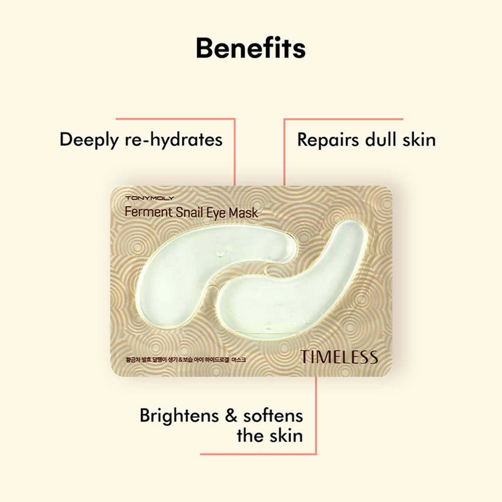 Tonymoly Timeless Ferment Snail Eye Mask - Korean Skincare | Grocsy
