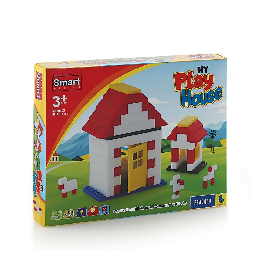 Peacock My Playhouse Learning & Educational Building Interlocking Blocks Set For Kids | Grocsy