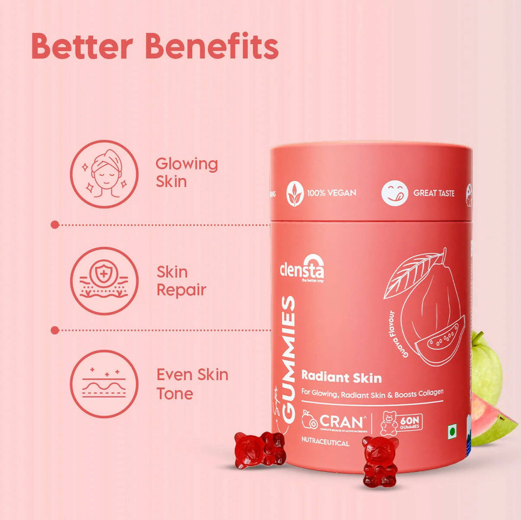 Clensta Radiant Skin Super Gummies | Grocsy