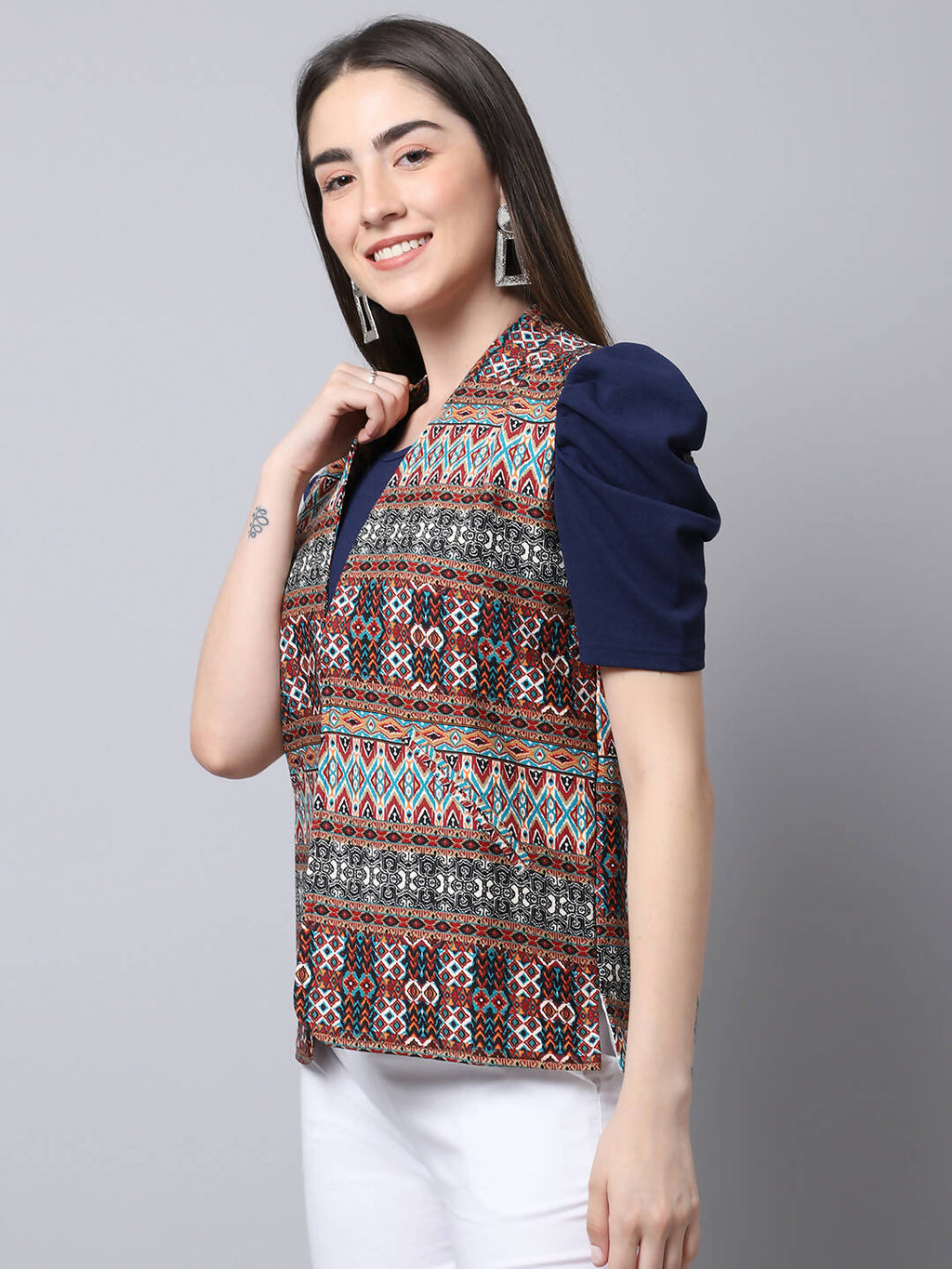 Even Apparels Brown 100% Polyester Open Front Women's Waistcoat | Grocsy