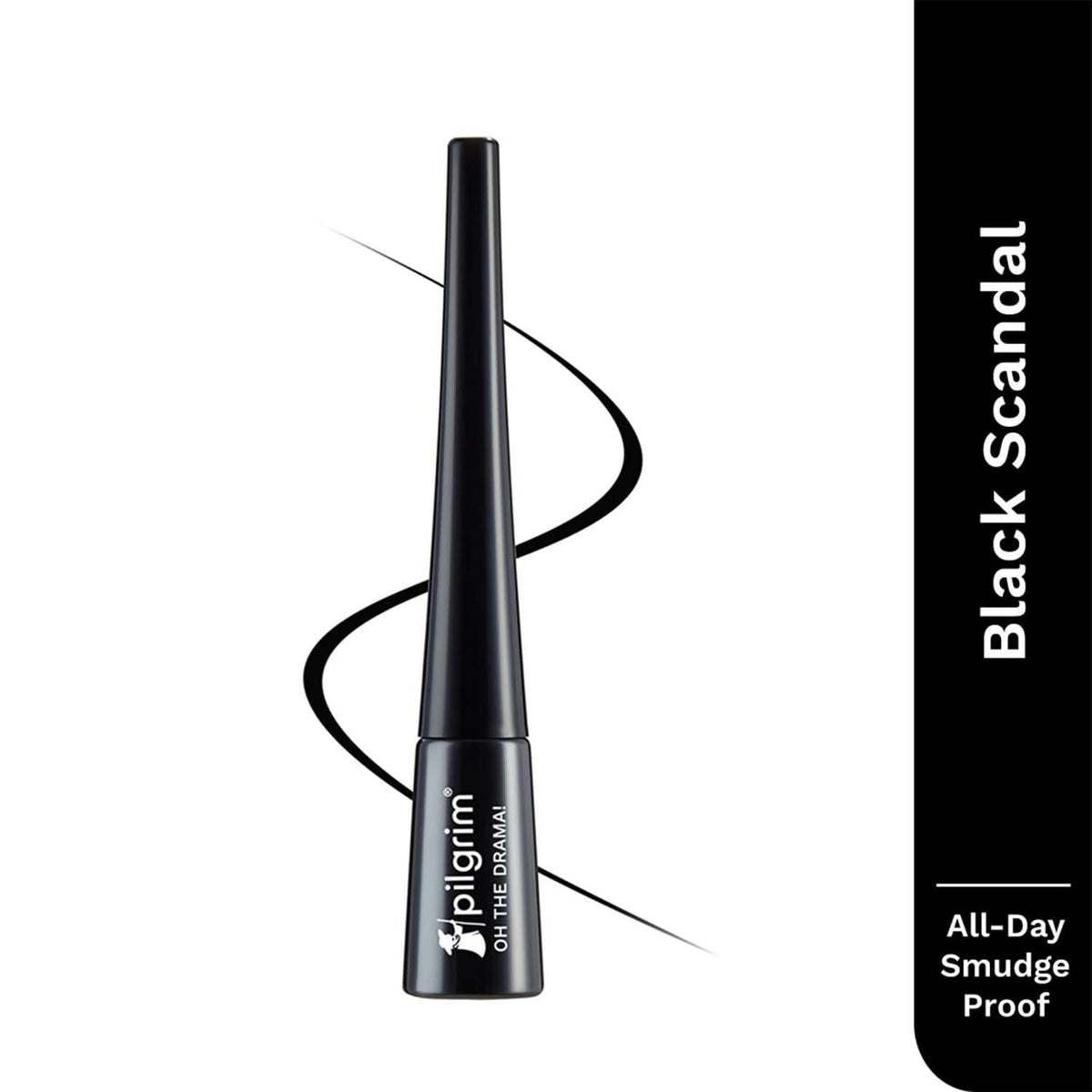Pilgrim Metallic Eyeliner Black Scandal, Long Lasting & Smudge Proof Enriched With Argan Oil | Grocsy