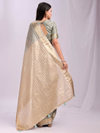Shree Shyam Fashion Organza Grey Saree | Grocsy