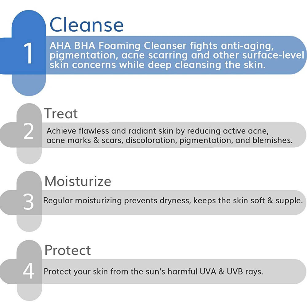 The Derma Co 3% AHA-BHA Foaming Face Wash | Grocsy