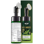 Wow Skin Science Green Tea Foaming Face Wash With Built-In Face Brush For Deep Cleansing | Grocsy