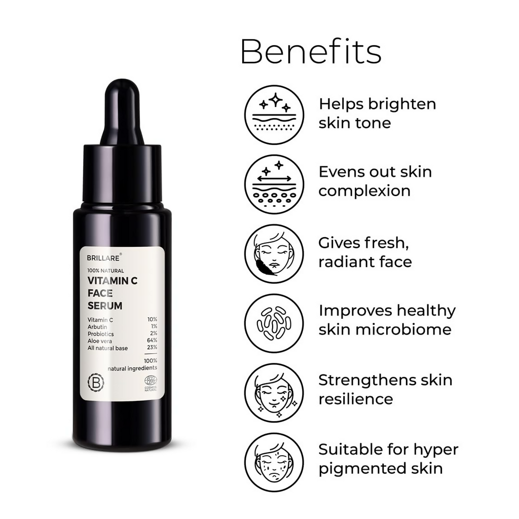 Brillare 10% Vitamin C Serum Bright & Glowing Skin | Grocsy