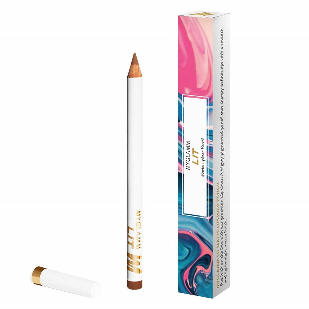 MYGLAMM LIT Matte Lip Liner Pencil - Blended (1.14 Gm) | Grocsy