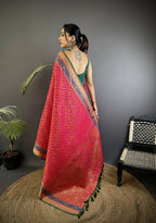Joban Fashion Hot Pink Patola Soft Silk Patola Saree | Grocsy