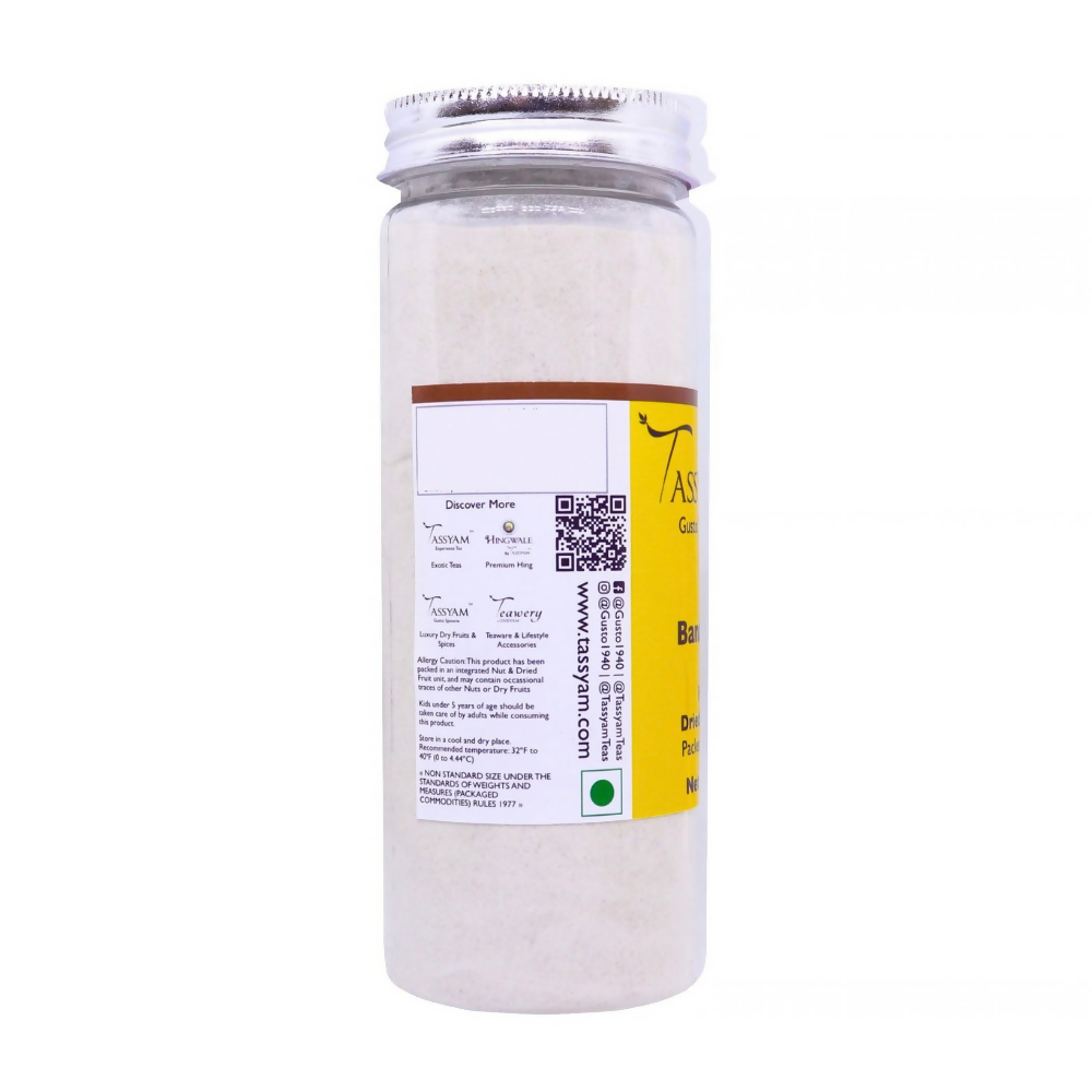 Tassyam Organics Banana Powder Bottle - Vegan & Natural | Grocsy