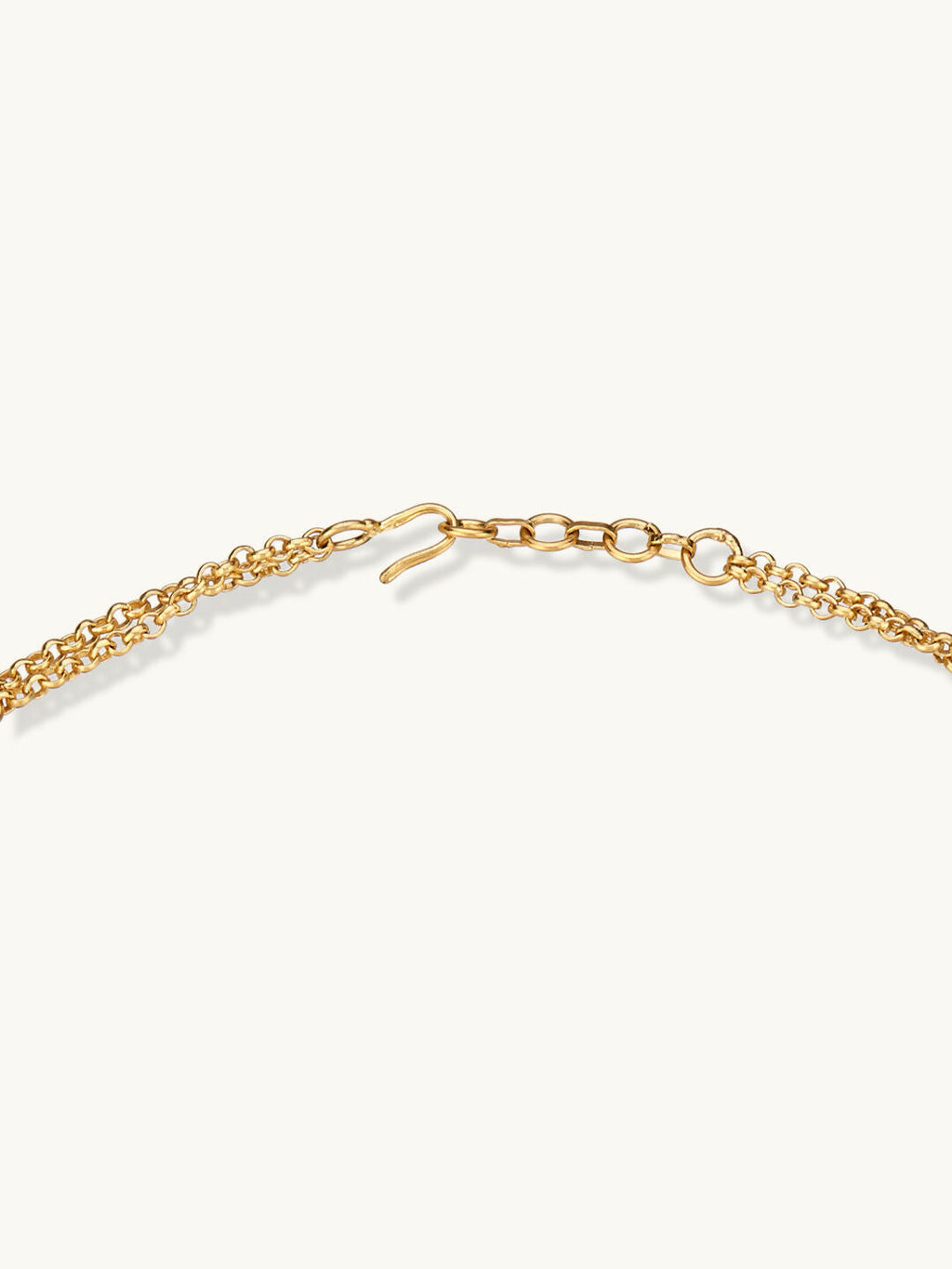 Nuyug 22K Gold-Plated Zircon Studded Enamel Embellished Dual Layered Necklace Set | Grocsy