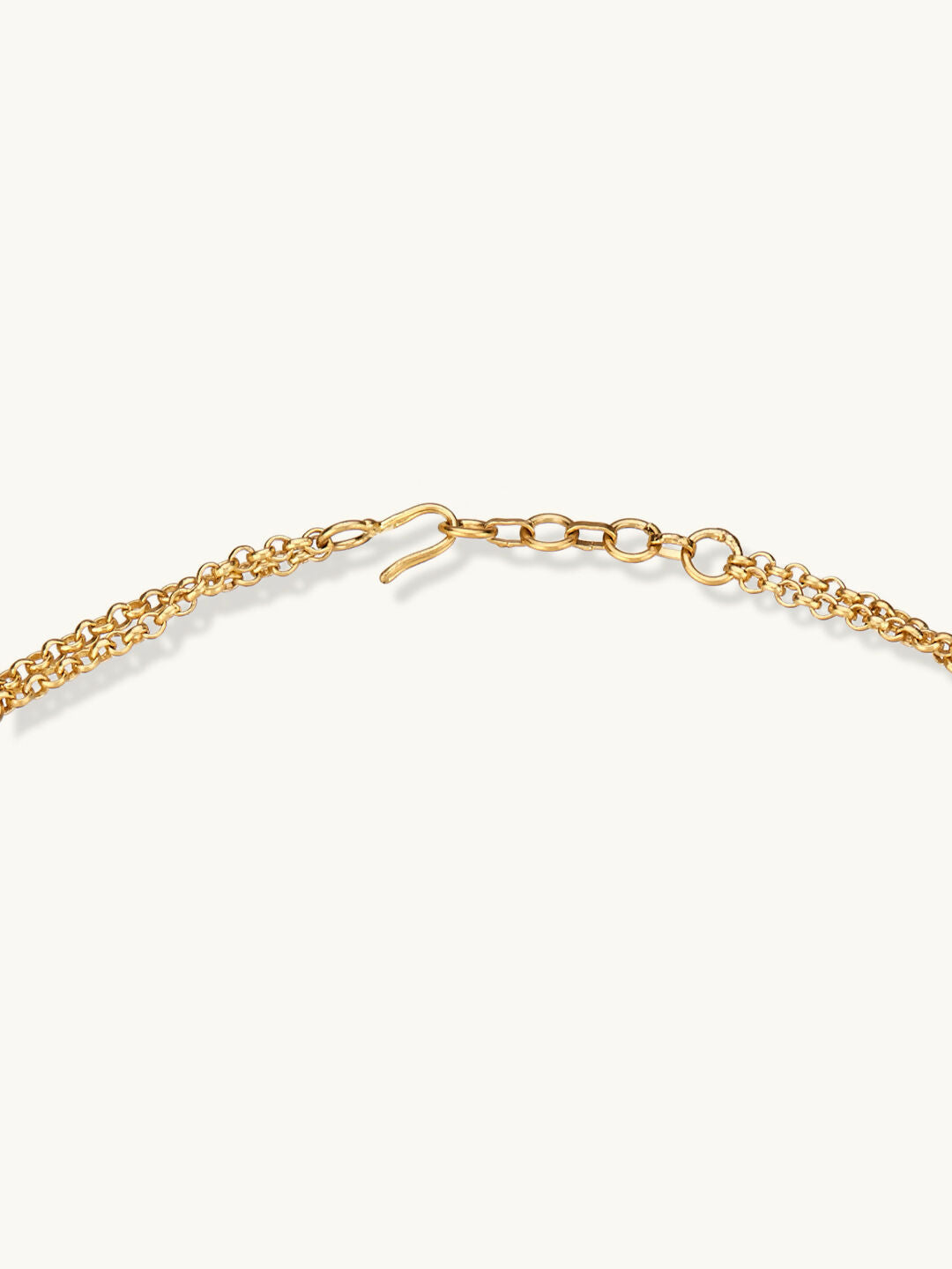 Nuyug 22K Gold-Plated Zircon Studded Enamel Embellished Dual Layered Necklace Set | Grocsy