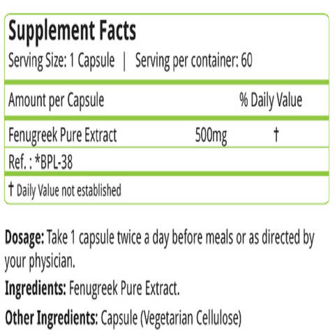 Nature's Velvet Fenugreek Capsules | Grocsy