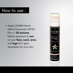 Lashika Neroli Hybrid SPF 50 Sunscreen | Grocsy