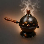 Not Available Metal Loban Dhoop Dani - Black Color | Grocsy