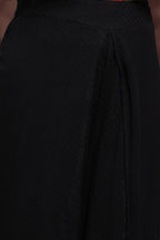 Juniper Women Black Rayon Dobby Woven - Dobby Tulip Dhoti Pant | Grocsy