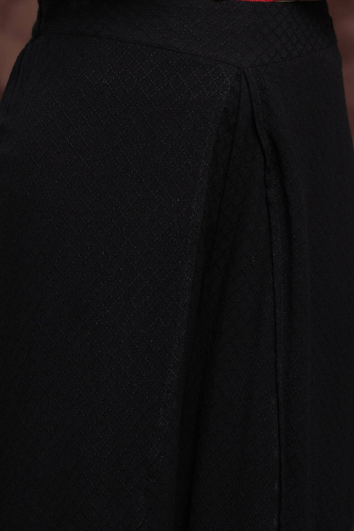Juniper Women Black Rayon Dobby Woven - Dobby Tulip Dhoti Pant | Grocsy