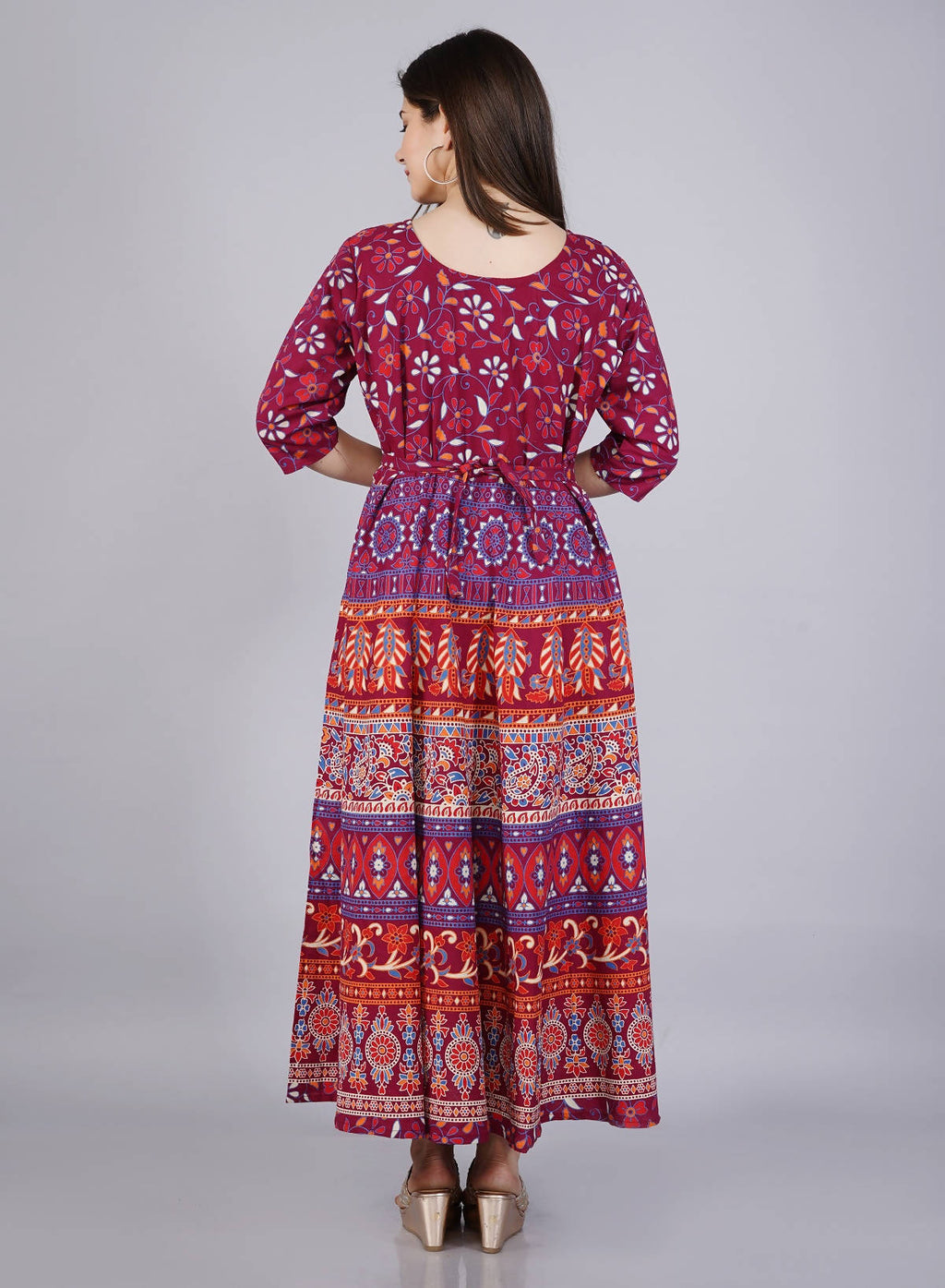 Vamika Multicolor Cotton Printed Party/Casual Wear Kurti (GAM13K) | Grocsy