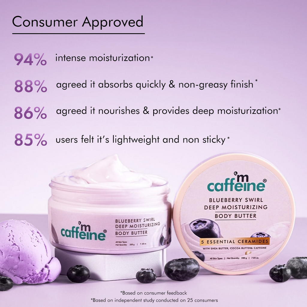 mCaffeine Blueberry Swirl Deep Moisturizing Body Butter | Grocsy