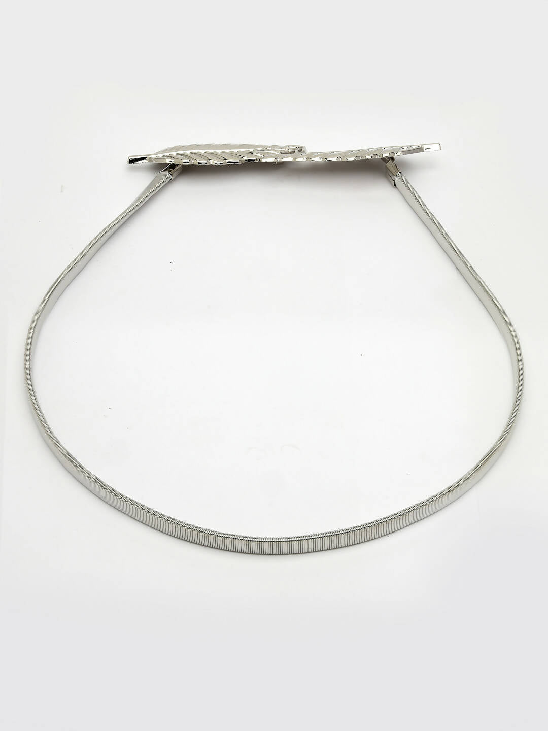 NVR Women Circular Silver Plated Stretchable Metal Belt | Grocsy
